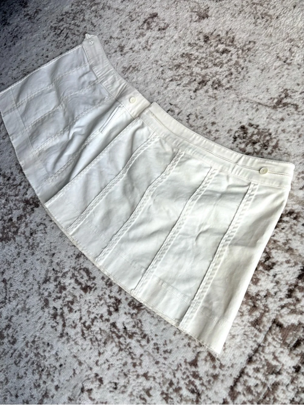 Zuczug Cream Wrap Mini Skirt - Clean A-Line Panel Design - Picture 4 of 10